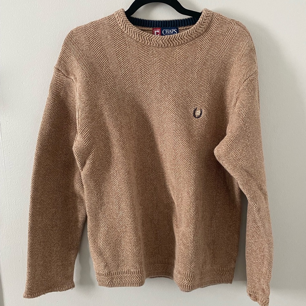 Chaps Brown Crewneck Sweater for Men
